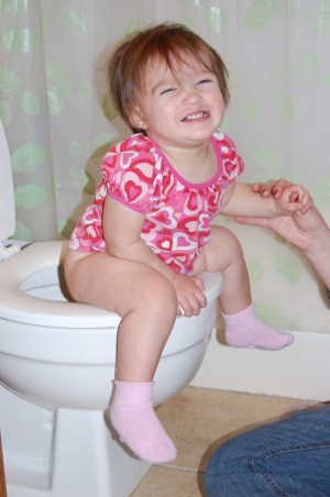 Sorry, can't figure out how to flip the image. But you can still tell, she's pretty proud of herself.