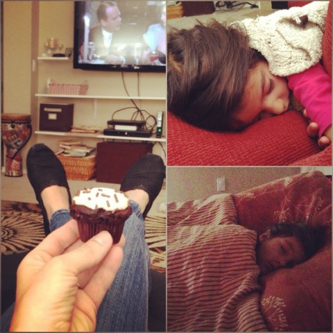 My quiet birthday celebration while the kids napped {unaware that it was actually my birthday}